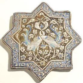 Star Tile with Cranes